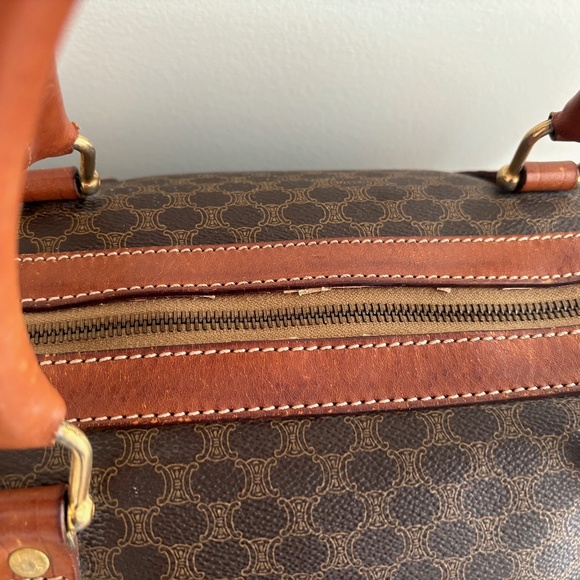 Celine Vintage Brown Macadam Duffle Bag - Medium Size (Authentic) - Picture 15 of 16
